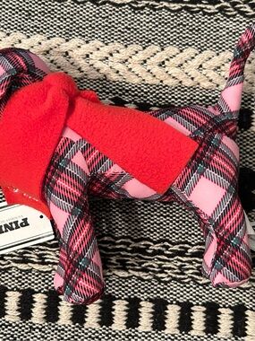 PINK Victoria's Secret limited edition collectible Christmas dog plush